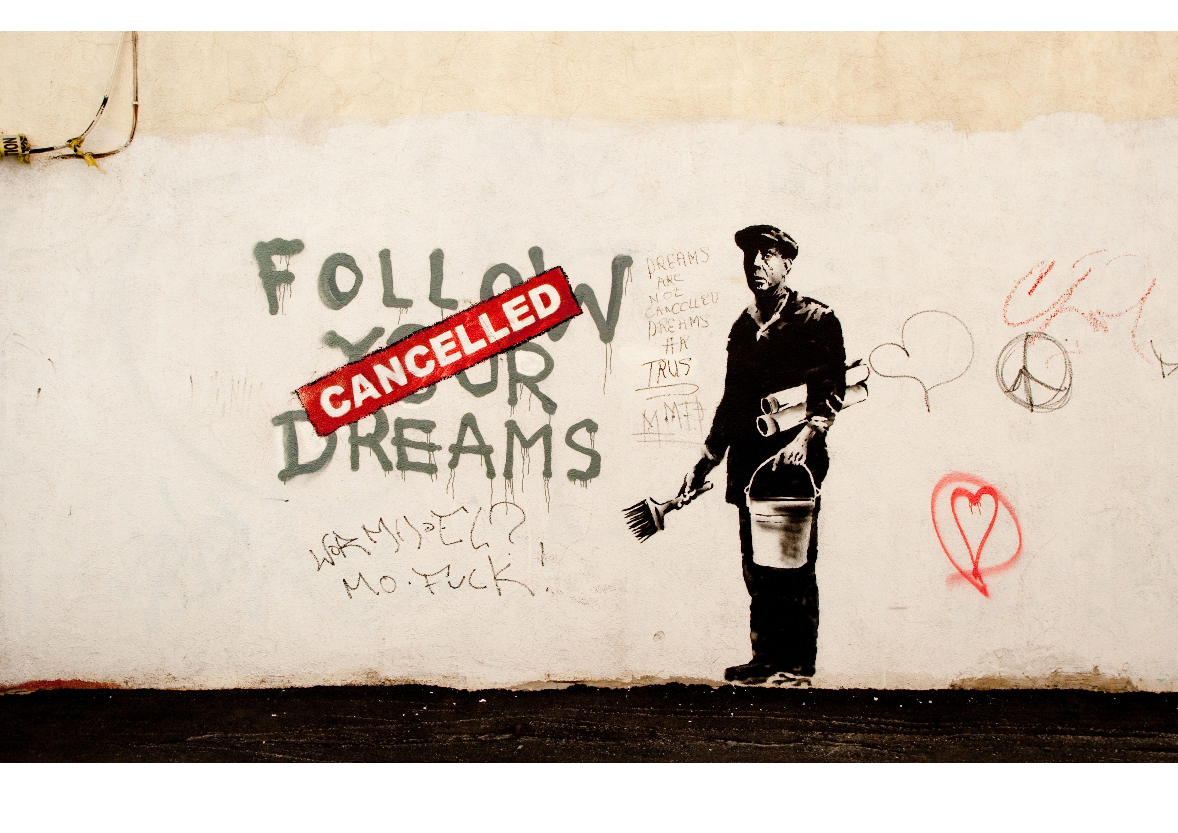 BANKSY 新商品 壁紙アート バンクシー インテリア 絵画 デジタルプリント のり無し 塩化ビニル樹脂系壁紙