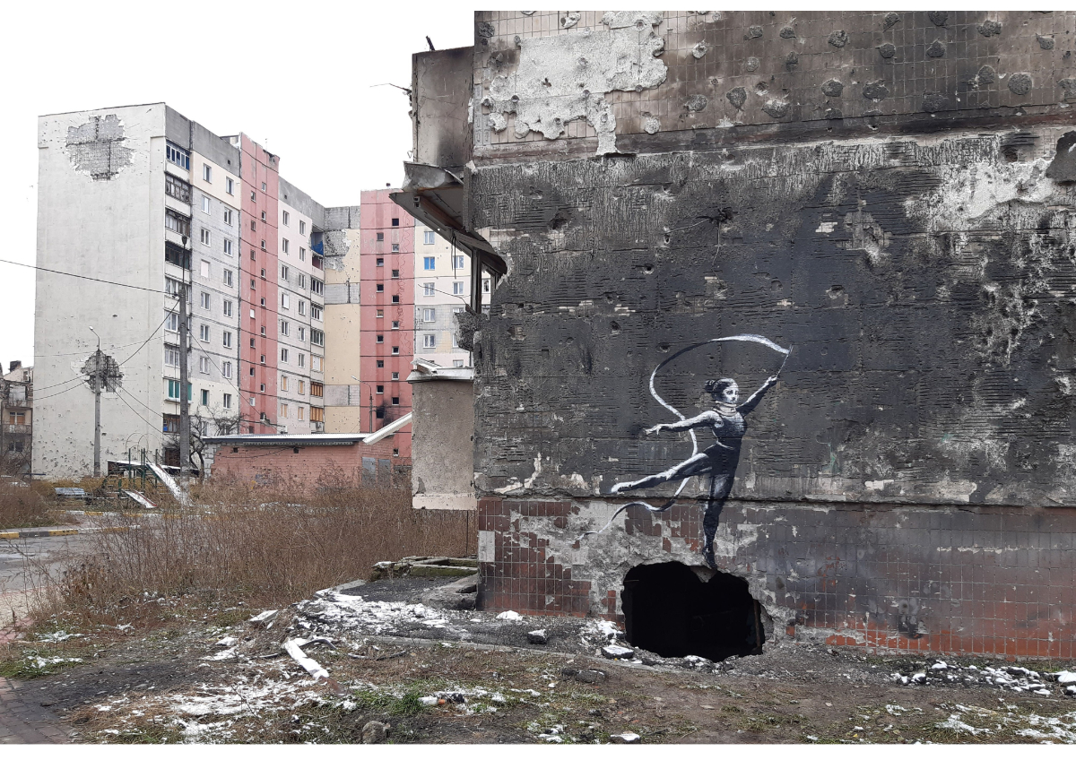 BANKSY 新商品 壁紙アート バンクシー インテリア 絵画 デジタルプリント のり無し 塩化ビニル樹脂系壁紙