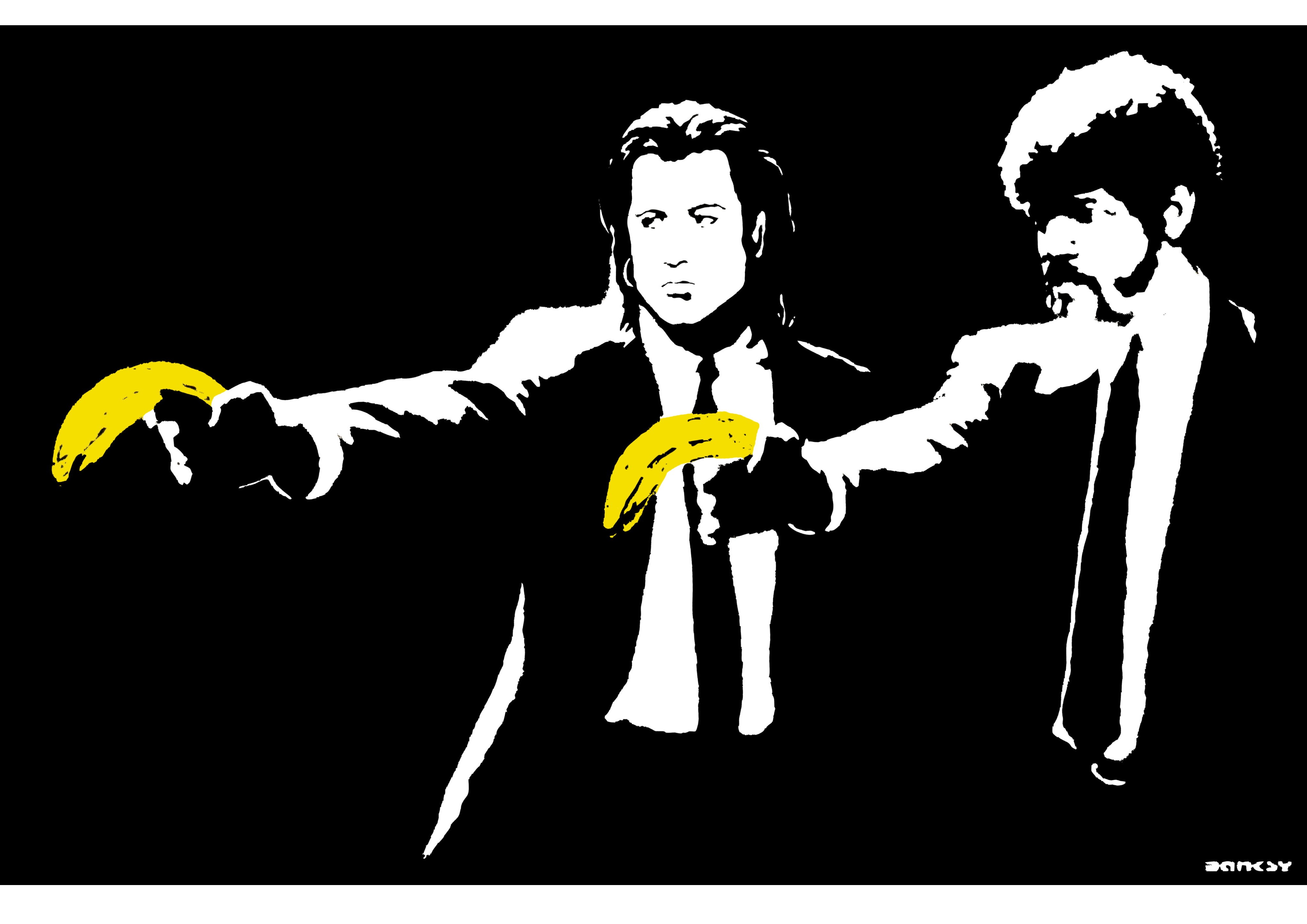 新商品 壁紙アート バンクシー BANKSY イラスト インテリア 絵画 デジタルプリント のり無し 塩化ビニル樹脂系壁紙