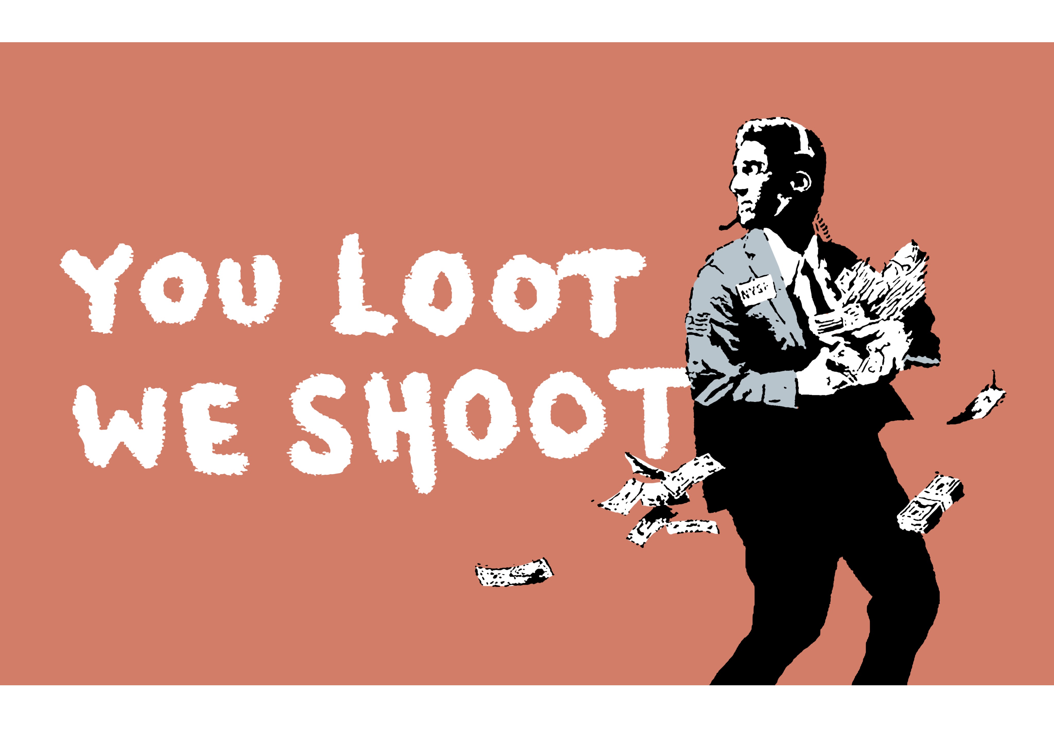 新商品 壁紙アート バンクシー BANKSY イラスト インテリア 絵画 デジタルプリント のり無し 塩化ビニル樹脂系壁紙