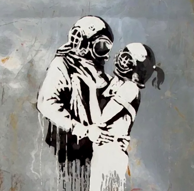 BANKSY 新商品 壁紙アート バンクシー インテリア 絵画 デジタルプリント のり無し 塩化ビニル樹脂系壁紙