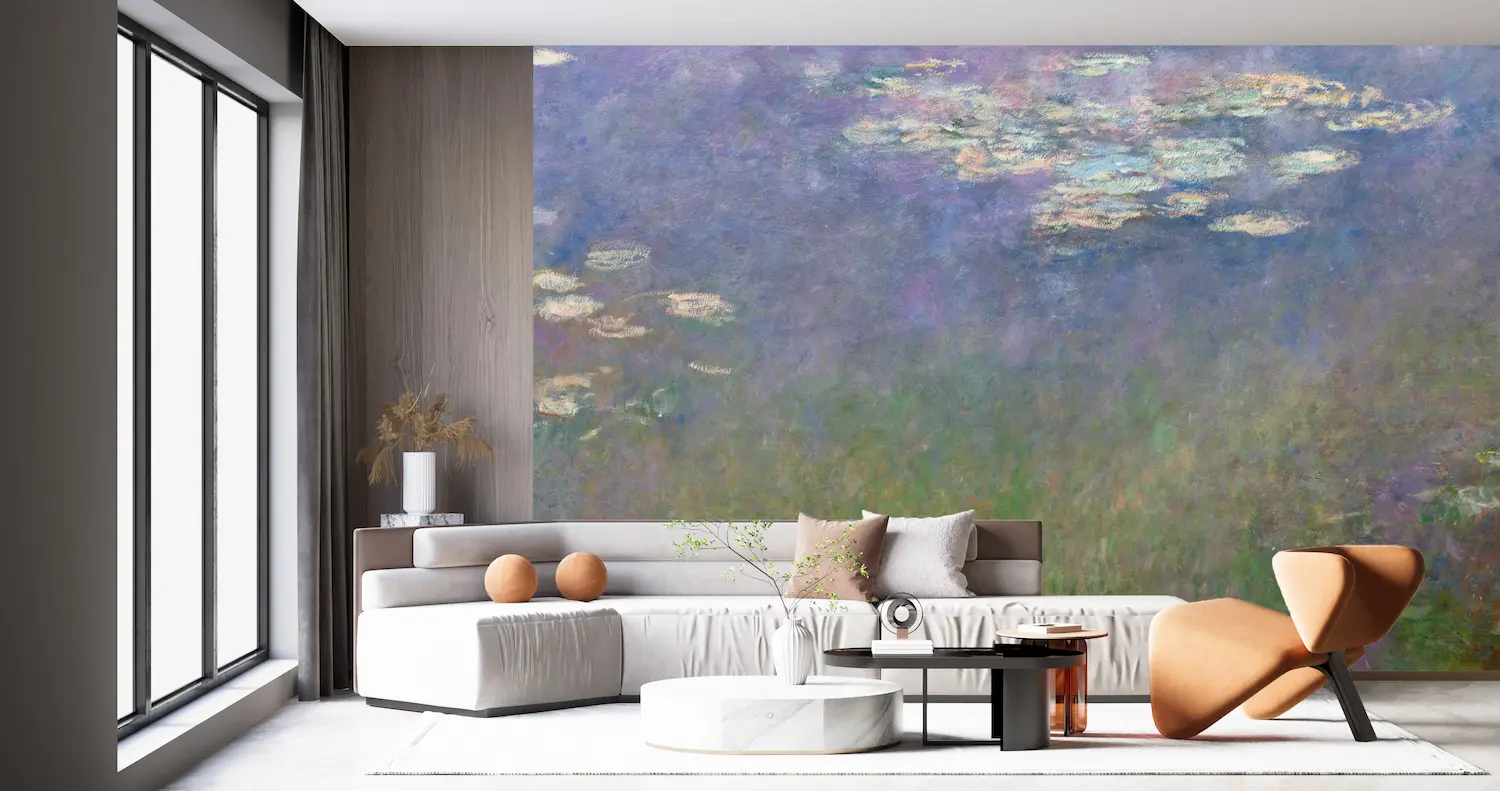 壁紙アート モネ フランスの画家 インテリア 絵画 デジタルプリント のり無し 塩化ビニル樹脂系壁紙