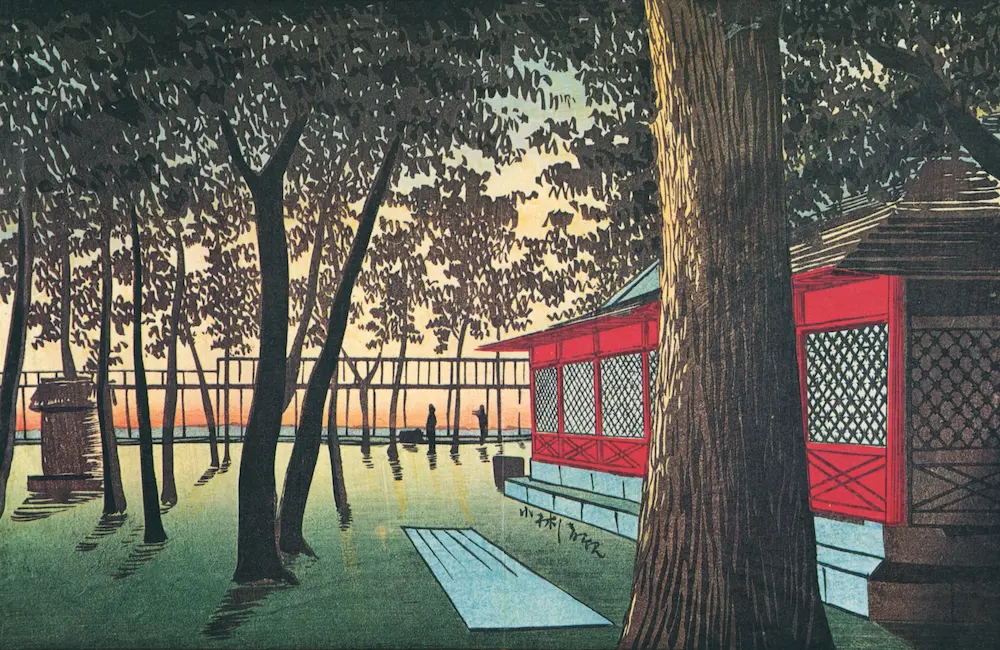 壁紙アート 小林清親 浮世絵師 インテリア 絵画 デジタルプリント のり無し 塩化ビニル樹脂系壁紙