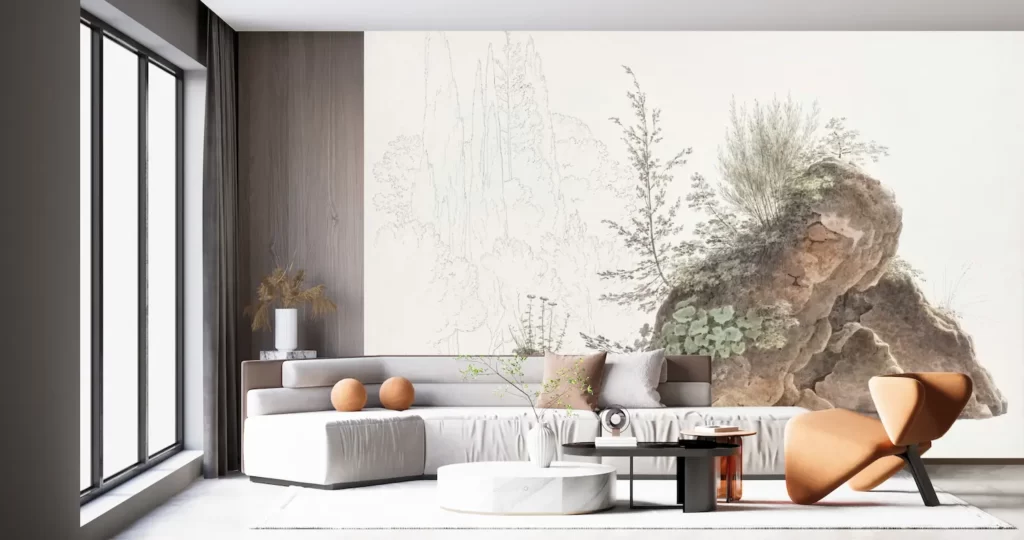 新商品 壁紙アート ジョセフス・アウグストゥス・クニップ 風景画 静物画 インテリア 絵画 デジタルプリント のり無し 塩化ビニル樹脂系壁紙